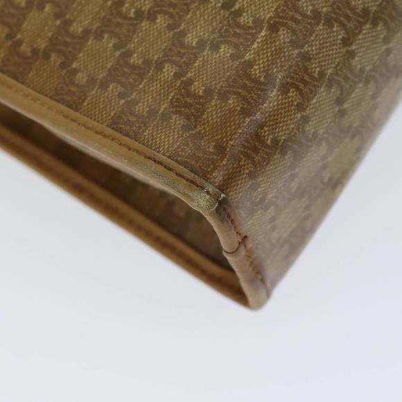 CELINE Macadam Canvas Clutch Bag Beige Auth 70658 - Picture 14 of 16